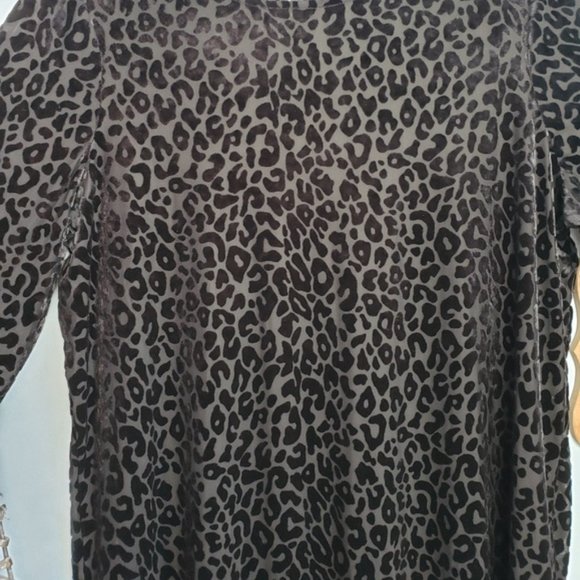 Love & Legend Sheer Animal Print Blouse - Picture 3 of 7